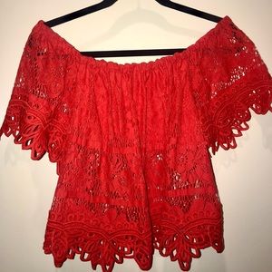 Free People Sweet Dreams Lace Crop Top